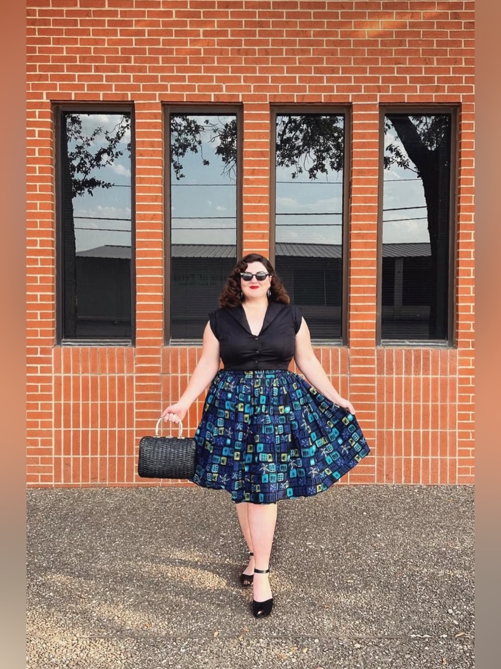 Collectif Jasmine Vintage Style Swing Skirt 1950s Retro 2XL Plus Size Volup 50s